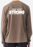 The Strength Collective - One Year Strong Unisex Heavyweight Garment-Dyed Long Sleeve Tee