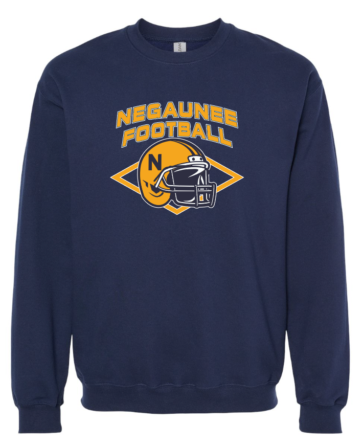 Negaunee Miners Football Crewneck Helmut